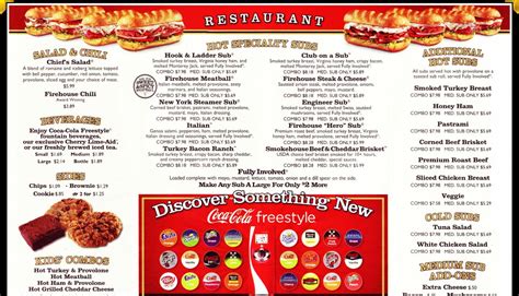 firehouse subs main st|firehouse subs menu to print.